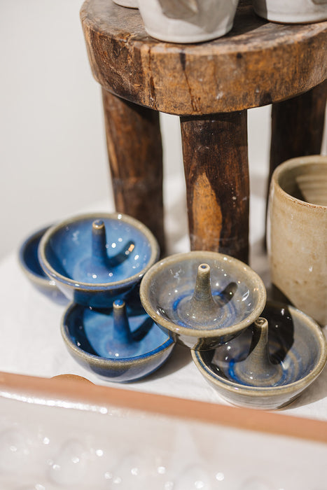 Stoneware Ring Dish - Blue Grey