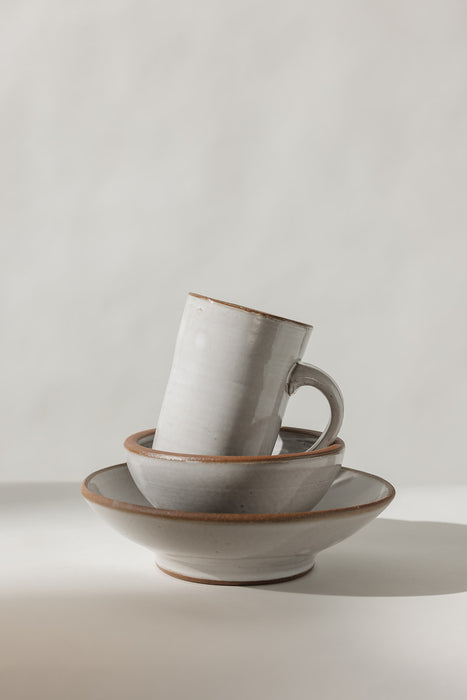 Stoneware dish set, 1 large bowl, 1 small bowl, one large mug - SOLD OUT
