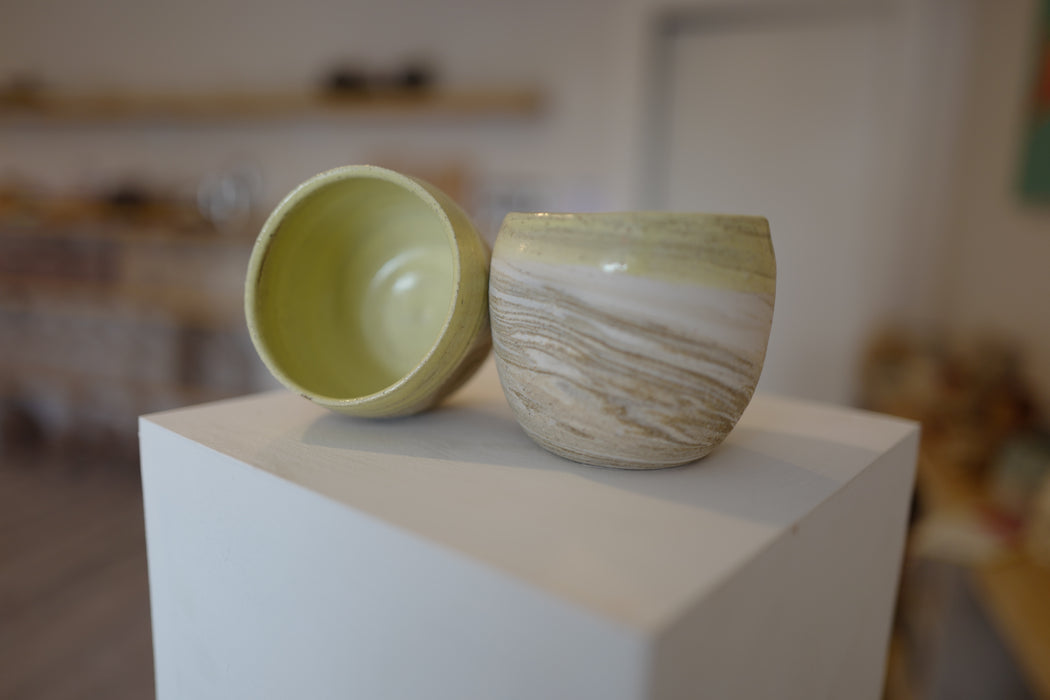 Ceramic Wine Tumblers, yellow