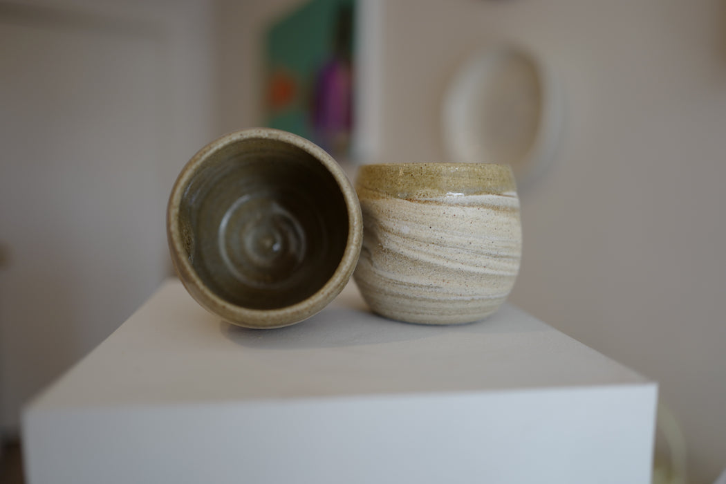 Ceramic Wine Tumblers, Green