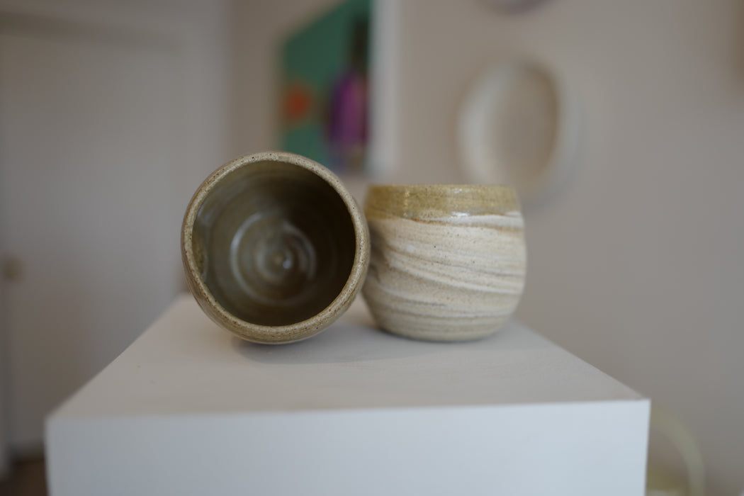 Ceramic Wine Tumblers, Green