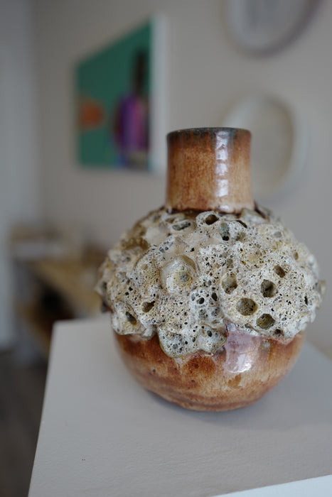 Red Crater Bellied Vase